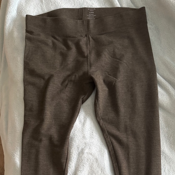 WoolX Stella Merino Wool Leggings, Dark Moss (Heather Dark Green) - Picture 1 of 4